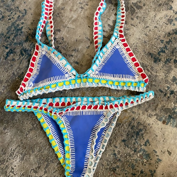 Kiini designer bikini/swimsuit size S blue set